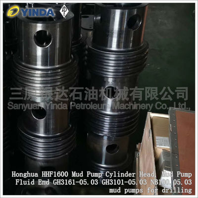 Honghua HHF1600 Mud Pump Components Cylinder Head Fluid End GH3161-05.03 NB100.05.03